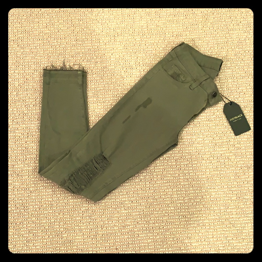 Crop Skinny Jean - Olive